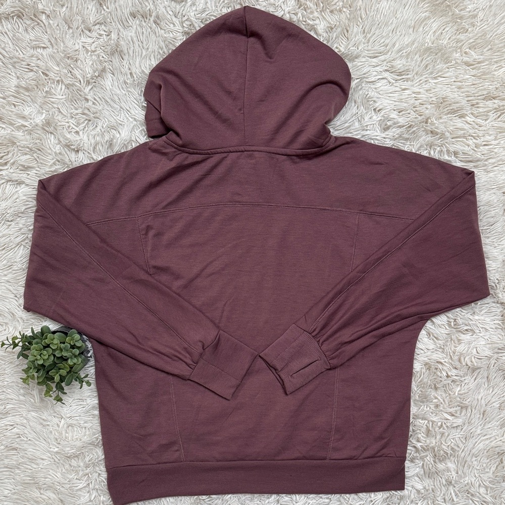 🎉HP🎉 Nine West Active Long Sleeve Hoodie Top 💗Maroon - Picture 4 of 13